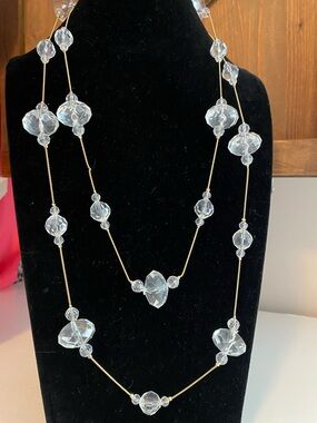 14KGP Faceted Lucite Necklace